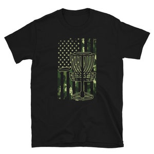 Camouflage American Flag Disc Golf Shirt, Disc Golf Gift, Frisbee Golf Shirt, Disc Golfer Shirt, Disc Golfing T Shirt, Frolf, Disc Golf Tee