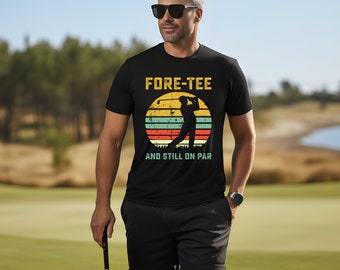 Short Sleeve Fore-Tee Golf Shirt for Men - 40th Birthday Golfing Shirt Gift for Husband - Top Selling Golfing T Shirts - Trending Shirt