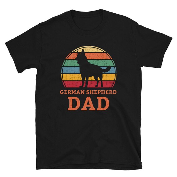 German Shepherd Tee Shirts For Men Vintage Retro Sunset Gift German Shepherd Tee Shirts For Men Vintage Retro Sunset Gift