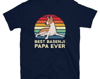 Best Dad Ever Shirt, Basenji Papa Shirt, Dog Dad T Shirt, Dog Dad Gifts, Retro, Basenji Gifts, Basenji Dog Shirt, Dog Owner Gift, Pet Owner