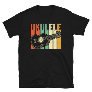 Retro Ukulele T Shirt | Cool Uke Player Gift | Hawaii Guitarist Gift Idea | Hawaiian Musician Gift