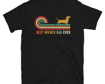 Retro Style Wiener Dog Dad Shirt, Vintage Dachshund Dad Shirt, Doxie Dad Shirt, Weiner Dog Dad Tshirt, Pet Owner, Dog Owner T Shirt Gift