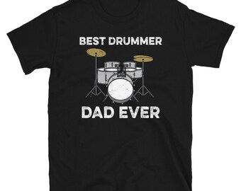 Dad Drums Shirt - Drummer Gift - Drums Player Gift - Drummer Shirt - Vintage / Retro Style - Drumming Shirts - Drumming Gifts