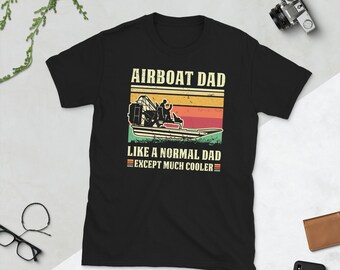 Retro Style Airboat Dad Shirt, Fanboat Shirt, Airboating Shirt, Patriotic Shirts, Boating Gifts, Boat Shirt, Air Boat Shirt, Vintage Style