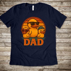 Rubber Duck Dad Shirt, Rubber Duck Themed Birthday Party Shirt for Dad, Retro Duck Tee, Rubber Ducky Dad Shirt, Rubber Duckie Dad Tshirt Men