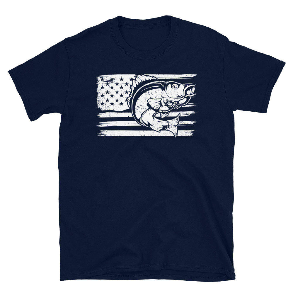 Walleye Vintage T Shirt Retro American Flag Walleye Shirt Walleye