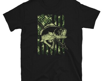 Bowfishing Shirt - Bass Fish Shirt - Camo Fishing Shirt - Bass Fisherman Shirt - Bow Fisher - Bow and Arrow Fishing - Fishing Gift Idea