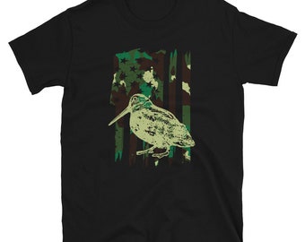 American Woodcock T Shirt | Timberdoodle Bird, Bogsucker, Bird Watching, Unique Birding Gift | Bird Watcher Gifts | Bird Hunting / Hunter