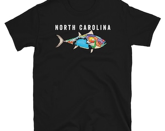 North Carolina Shirt, North Carolina Tuna Fishing Shirt, Tuna Fish Shirt, Deep Sea Fishing, Fisherman Shirt, Charter Fishing, Fishermen Gift