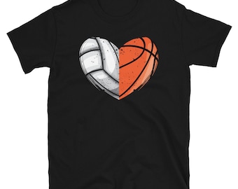 Love Volleyball Heart Shirt, Love Basketball Heart Shirt