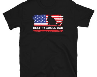 Ragdoll Cat Dad Shirt, Ragdoll Cat Dad Shirt, Rag Doll Cat Shirt, Rag Doll Cat Gift, Cat Lover Gift, Cat Dad Gifts, American Flag Cat Tee