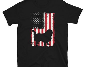 American Flag Bernese Mountain Dog Shirt - Vintage Bernese Mountain Dog TShirt - Bernese Gifts - Bernese Mountain Dog Gifts Pet Owner