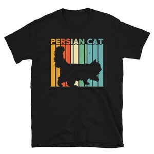 Retro Style Persian Cat Tshirt, Persian Cat Gifts, Vintage Style Persian Cat T Shirt, Pet Owner Gift, Cat Mom Gift, Crazy Cat Lady Gifts
