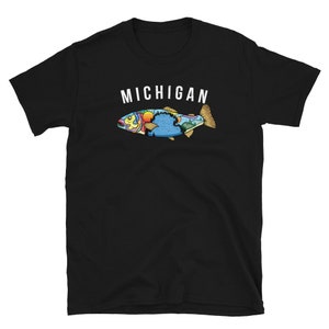 Michigan Trout Fishing Shirt, Michigan Trout Fish Shirt, Cool Fisherman T Shirt, Freshwater Fishermen Gifts, Michigan Fishing Tshirt