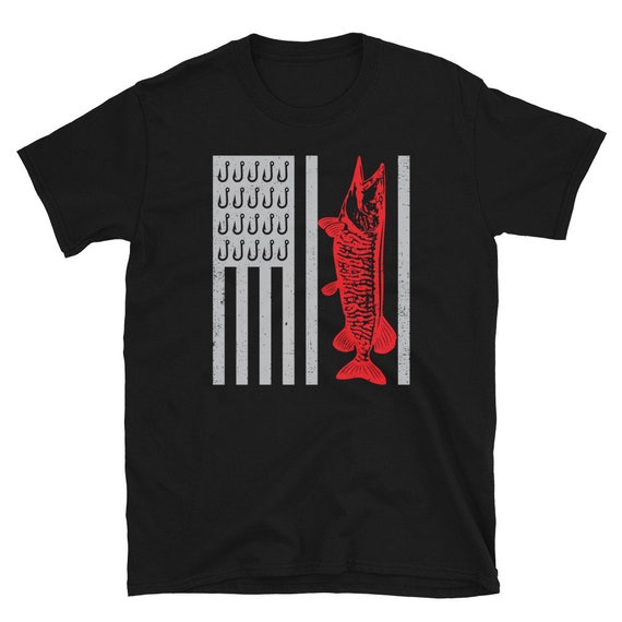 Musky Fishing T-Shirt - American Flag Patriotic Muskie Gift Musky Fishing T-Shirt - American Flag Patriotic Muskie Gift