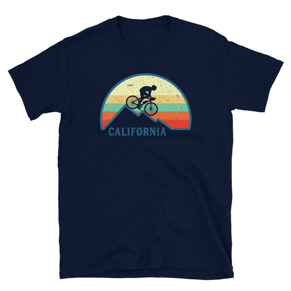 Mountain Bike T Shirt California State Shirt Retro Sunset MTB