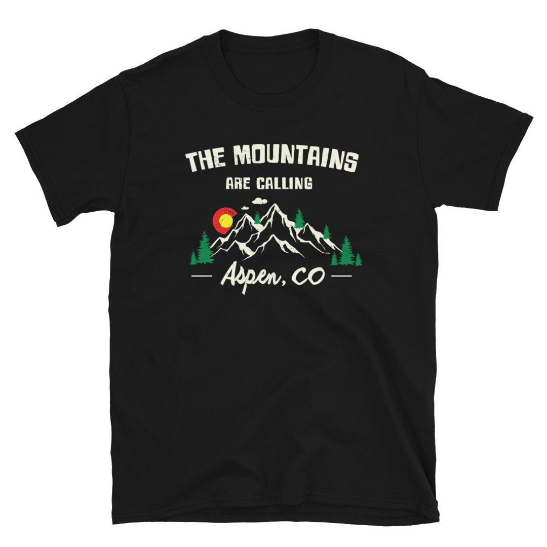 Mountains Are Calling T-shirt, Shirt, Aspen, Colorado, Ski