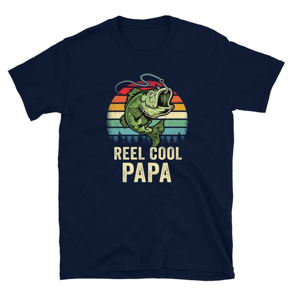 Reel Cool Papa Bass Fishing Shirt Gift | Fishing Quotes & Sayings | Father's Day T Shirt | Bass Fishermen Dad Gifts | Unique Fisherman Tee