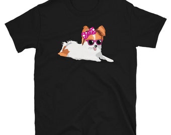 Papillon Lover Shirt - Girls or Womens - Cute Papillon Shirt - Papillon Dog Shirt - Papillon Gifts - For Women - For Girl - Cute Gift