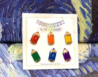 Colored Pencil Earrings