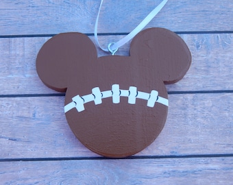 Football Wooden Ornament with Free Customization