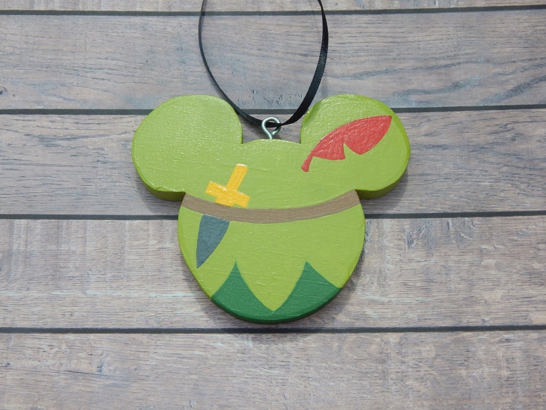 Peter Pan Wooden Ornament with Free Customization image 1