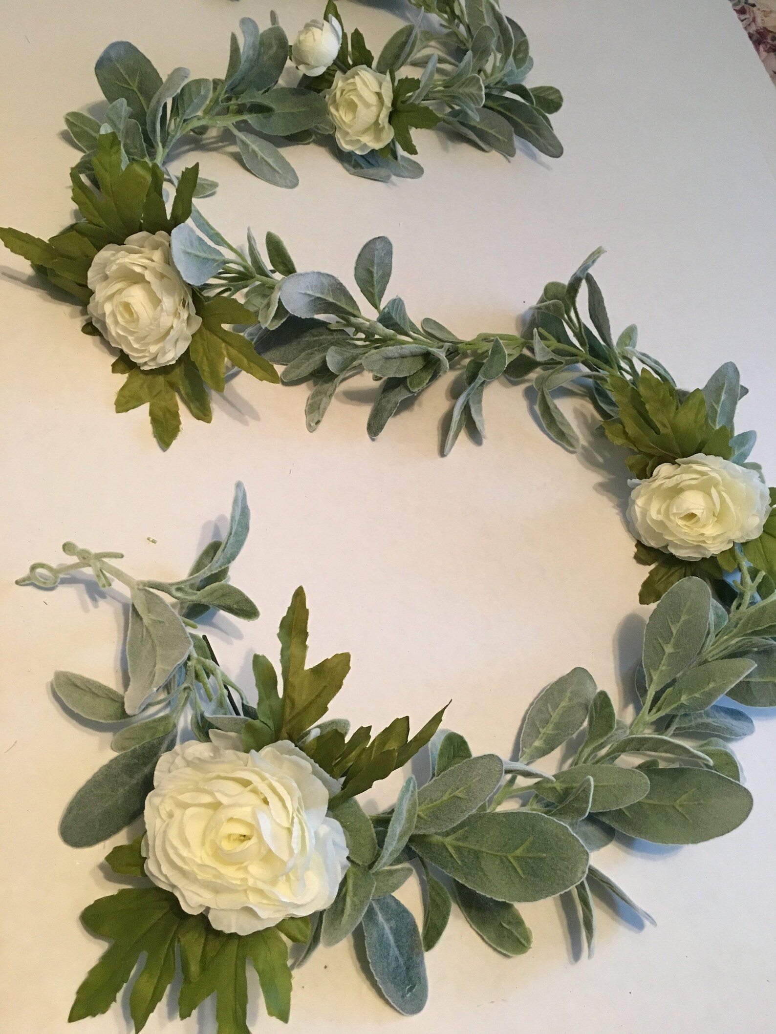 Lambs Ear Garland Eucalyptus Wedding Garland Centerpiece Etsy