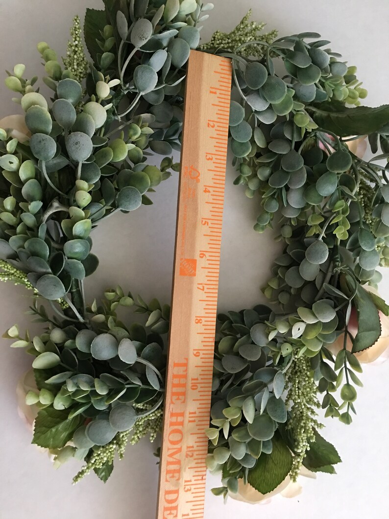 Eucalyptus Wreath Blush Pink Garland Wedding Centerpiece Etsy