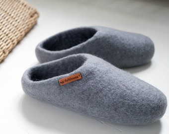 Pantoufles en feutre, Chaussons en laine 100% Feltiness