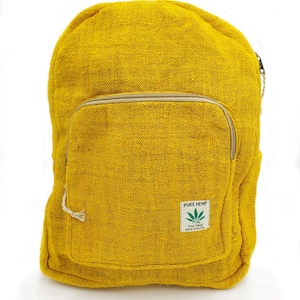Natural backpack hand-made in Nepal / urban / school / tourist - Yellow