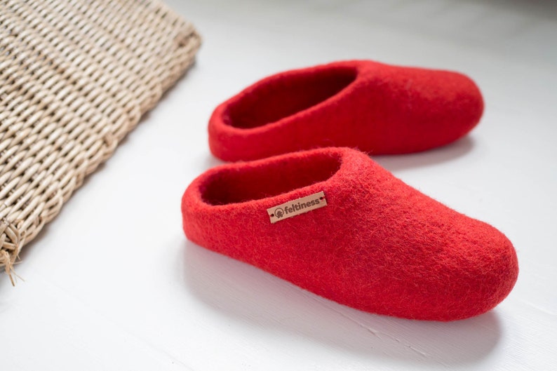 Pantoufles en feutre, Chaussons en laine 100% Feltiness - Etsy France