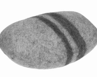 Feltiness felt cushion / stone pouf - 100% wool XL