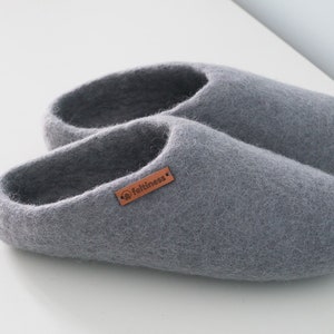 Pantoufles en feutre, Chaussons en laine 100% Feltiness image 2