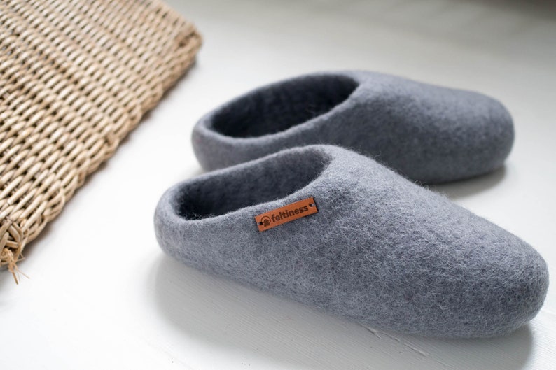 Pantoufles en feutre, Chaussons en laine 100% Feltiness - Etsy France