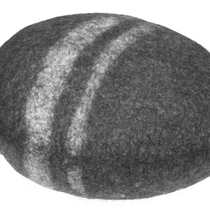 Stone pouf, large stone 100 % wool image 1