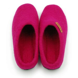 Felt Slippers with leather sole handmade 100% Wool Feltiness image 5