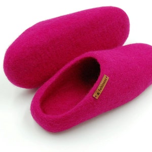 Pantoufles en feutre, Chaussons en laine 100% Feltiness image 1