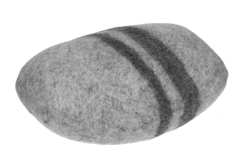 Pufa kamienna Kamień duży 100% wełna zdjęcie 1