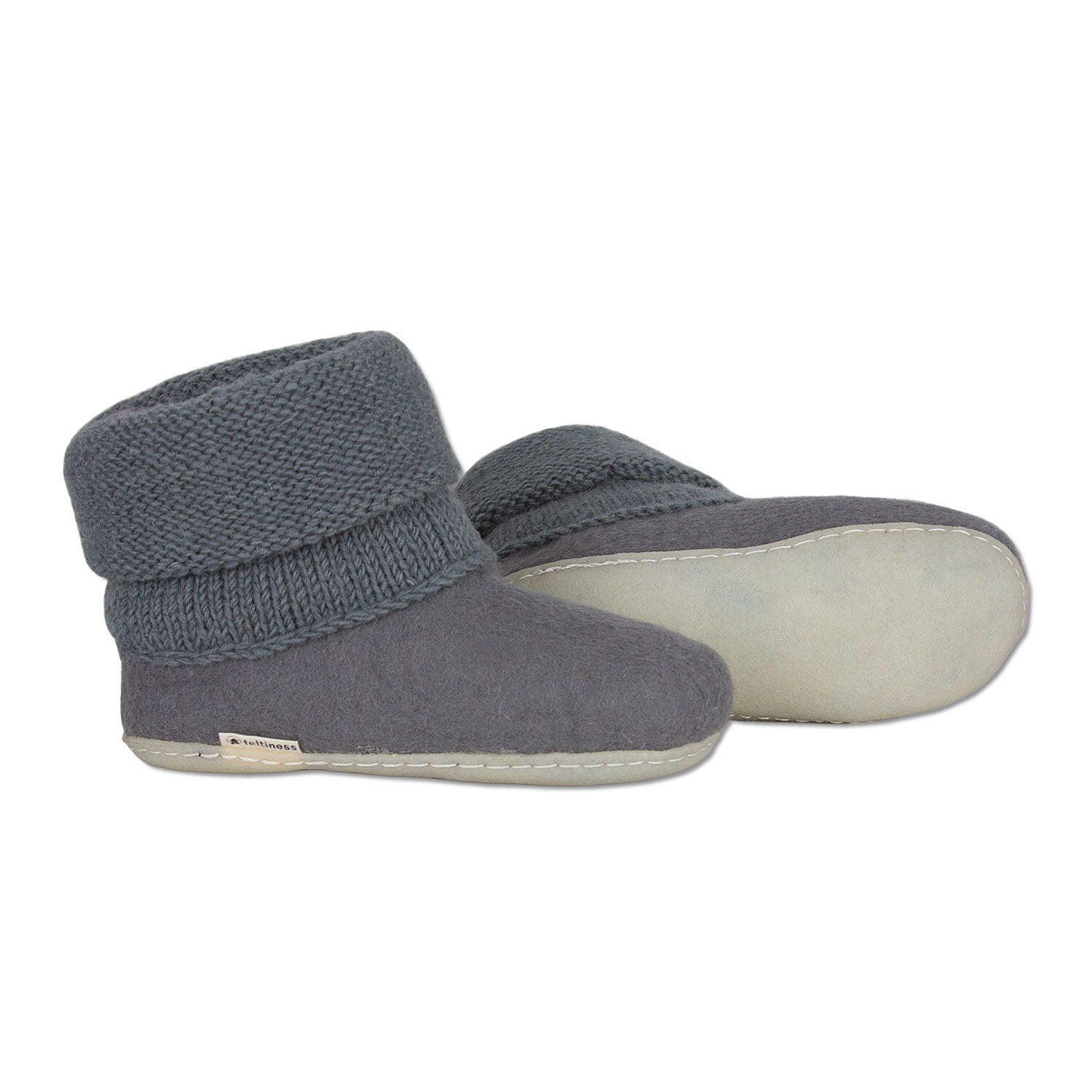 Felt Slippers With Rubber Sole Handmade 100 Wool Feltiness Etsy