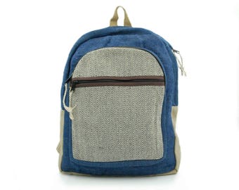 Natural backpack hand-made in Nepal / urban / school / tourist - Summer Orange