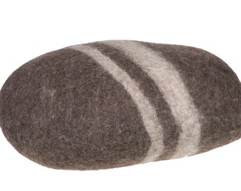 Almohada de icow de fieltro / pufa de piedra piedra mediana Fieltro - 100% lana