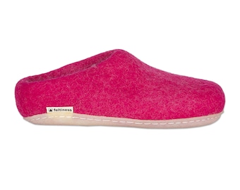 Chaussons avec semelles, Pantoufles en laine 100% Feltiness