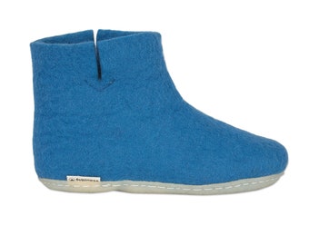 Felt Slippers with rubber sole handmade 100% Wool Feltiness