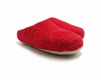 Felt slippers with rubber soles Feltiness wool slippers