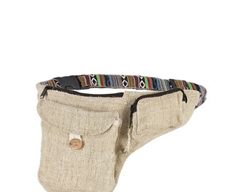 Fannypack made of hemp in Ethno style