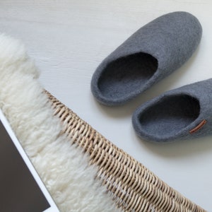 Pantoufles en feutre, Chaussons en laine 100% Feltiness image 6