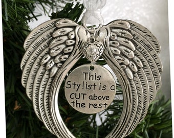 hair stylist christmas ornament hair dresser christmas ornament this stylist is a cut above beauty school graduate gift - Angel Hair Christmas Decoration hair stylist christmas ornament hair dresser christmas ornament this stylist is a cut above beauty school graduate gift - Angel Hair Christmas Decoration