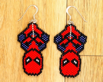 Boucles d'oreilles Spiderman - Boucles d'oreilles super-héros - Bijoux Spiderman - Bijoux super héros