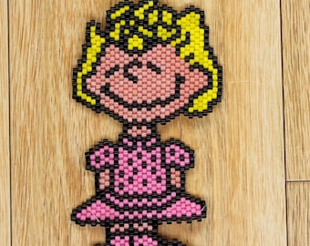 Sally Brown Charm Clip: Miyuki Delicas Beaded Purse Charm