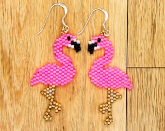 Boucles d'oreilles flamant rose - Boucles d'oreilles flamant rose - Boucles d'oreilles de plage